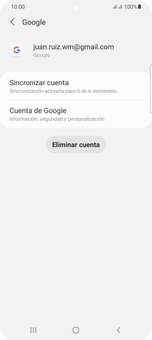 Pulsa Sincronizar cuenta.