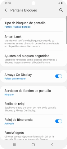 Pulsa Tipo de bloqueo de pantalla e introduce el código de seguridad extra que has creado anteriormente.