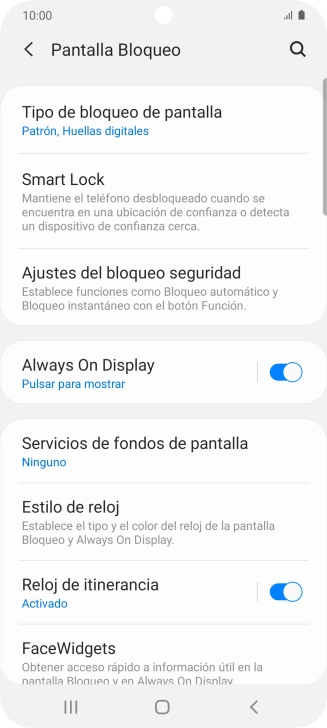 Pulsa Tipo de bloqueo de pantalla e introduce el código de seguridad extra que has creado anteriormente.