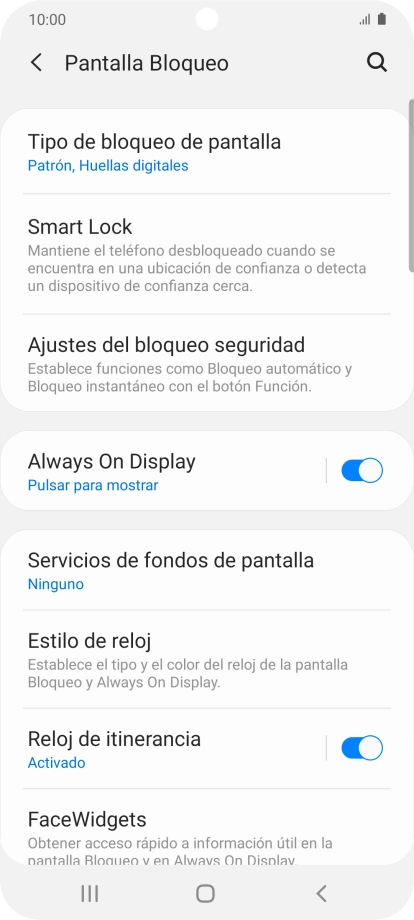 Pulsa Tipo de bloqueo de pantalla e introduce el código de seguridad extra que has creado anteriormente.