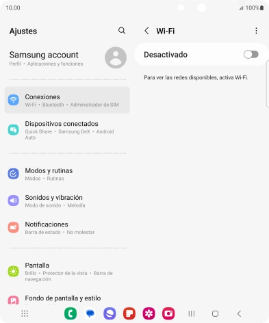 Pulsa el indicador para activar la función.