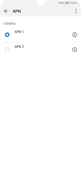 Pulsa en el campo junto a la conexión de datos para activarla.
