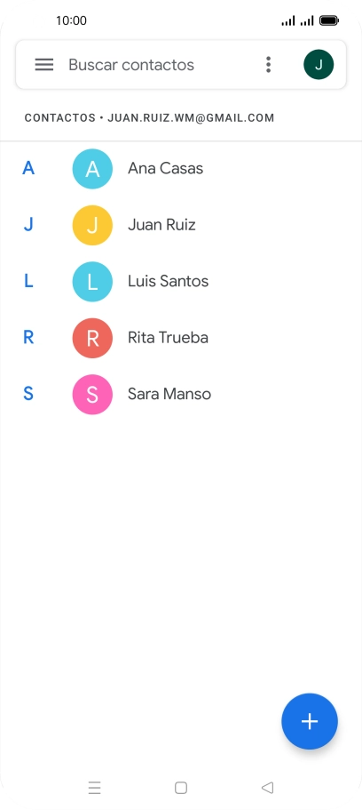 Pulsa el contacto deseado.