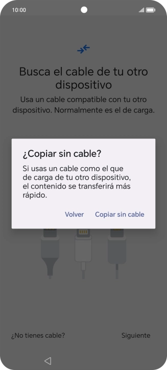 Pulsa Copiar sin cable.