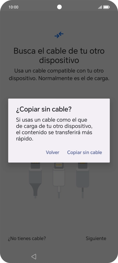 Pulsa Copiar sin cable.
