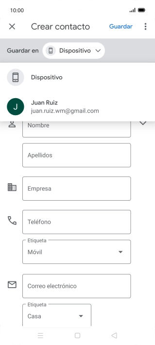 Pulsa Dispositivo.
