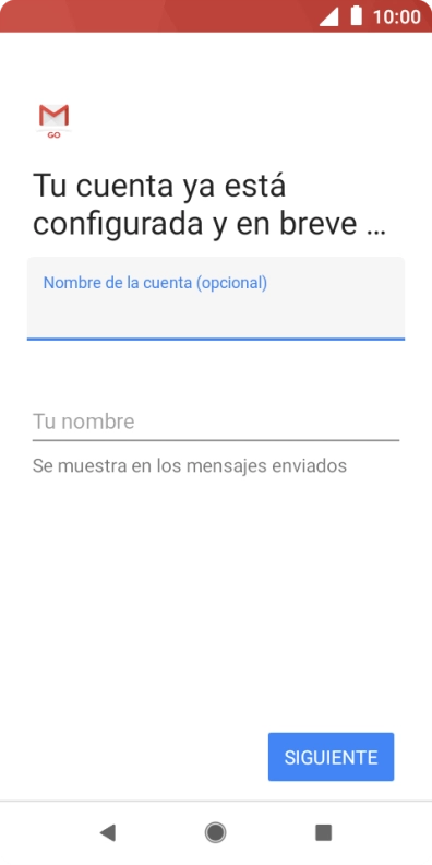 Pulsa Tu nombre e introduce el nombre del remitente.
