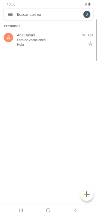 Pulsa el icono de cuenta de correo electrónico.