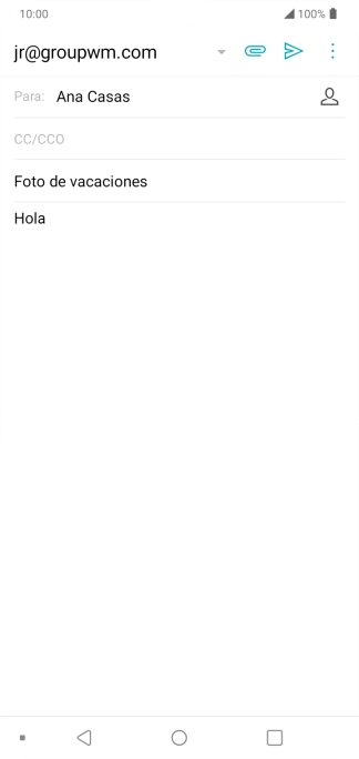 Pulsa el icono de anexos.
