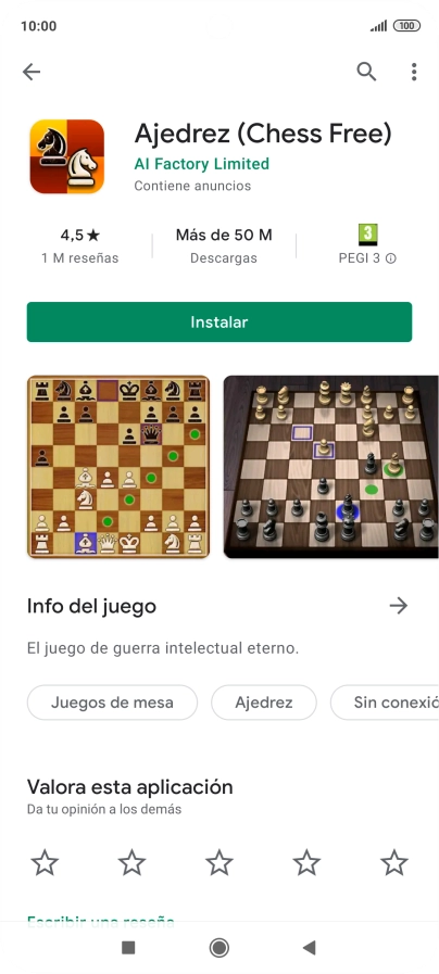 Pulsa Instalar y sigue las indicaciones de la pantalla para instalar la app.