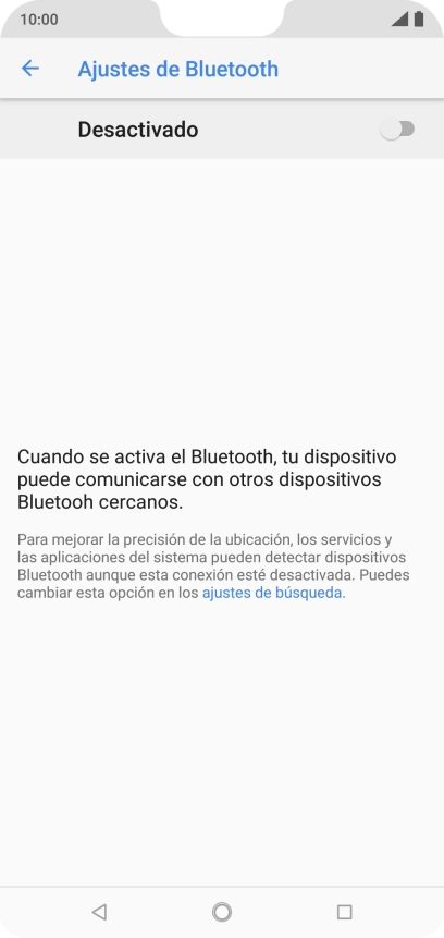 Pulsa el indicador para activar la función.