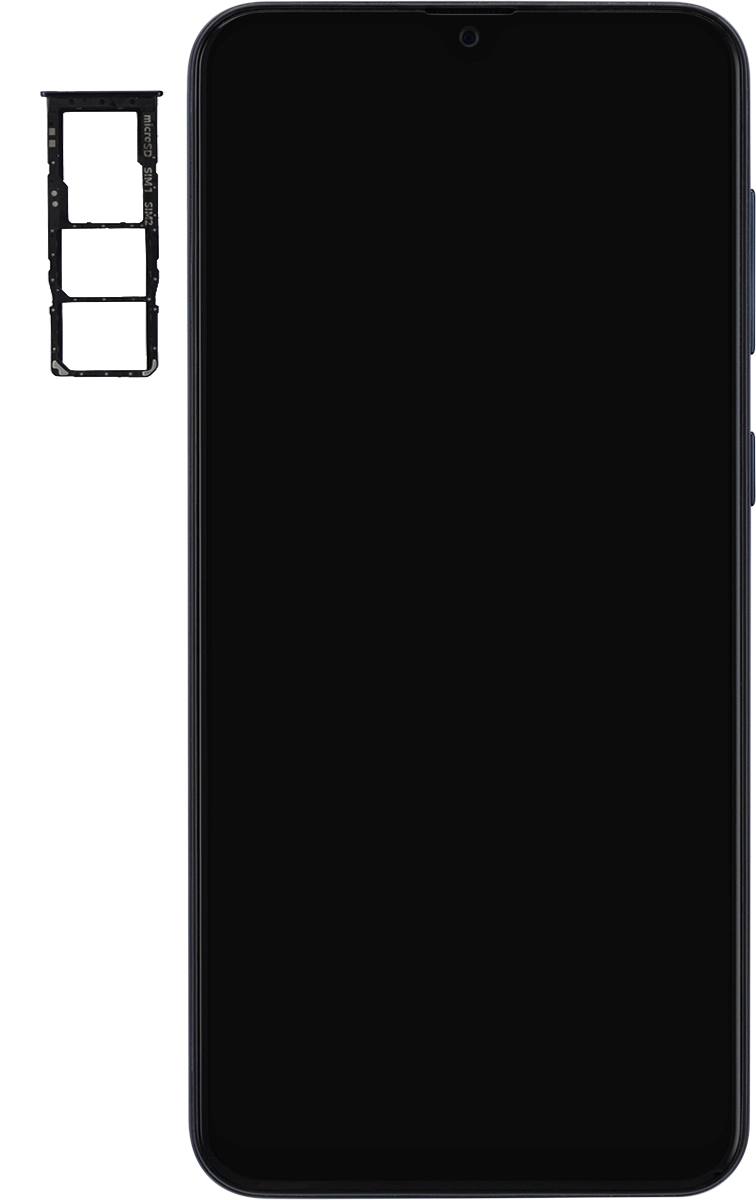 Gira la tarjeta SIM de modo que la esquina biselada de la tarjeta coincida con la esquina biselada de su contenedor.