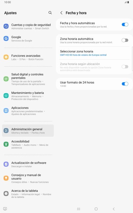 Pulsa el indicador junto a 