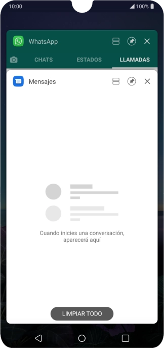 Para cerrar una sola aplicación en ejecución, desliza el dedo hacia la derecha sobre la aplicación deseada.