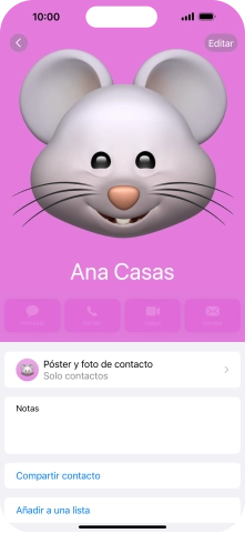 Desliza el dedo hacia arriba desde la parte inferior de la pantalla para terminar y volver a la pantalla de inicio.
