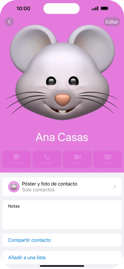 Desliza el dedo hacia arriba desde la parte inferior de la pantalla para terminar y volver a la pantalla de inicio.