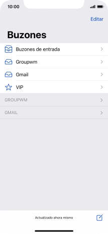 Pulsa la cuenta de correo electrónico deseada.