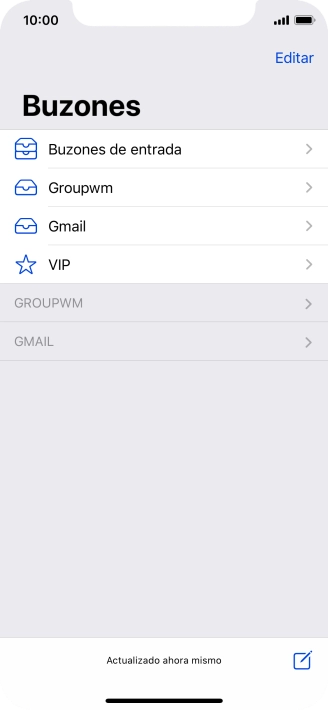 Pulsa la cuenta de correo electrónico deseada.