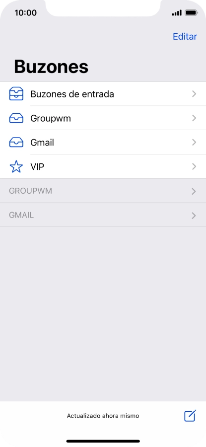 Pulsa la cuenta de correo electrónico deseada.
