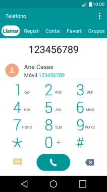 Marca el número de teléfono deseado y pulsa el icono de llamada.