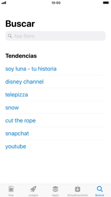 Pulsa en el campo de búsqueda e introduce el nombre o el tema de la app deseada.