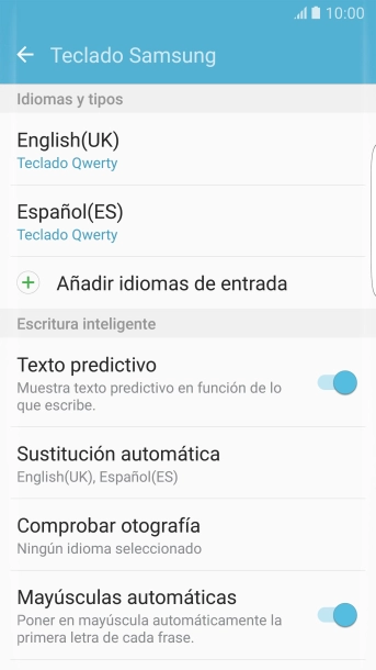 Pulsa el idioma deseado.