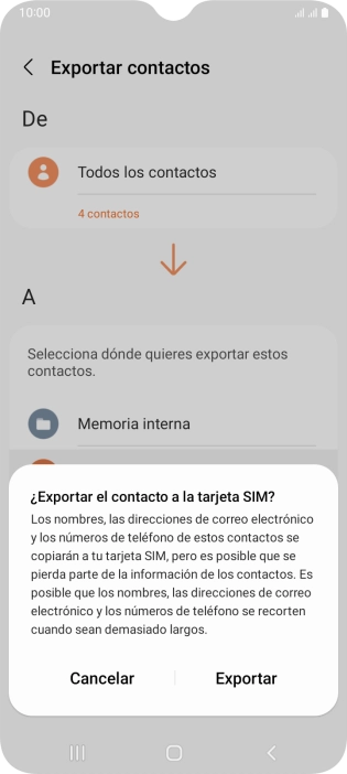 Pulsa Exportar.