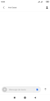 Pulsa en el campo de escritura  y escribe el texto del mensaje corto.