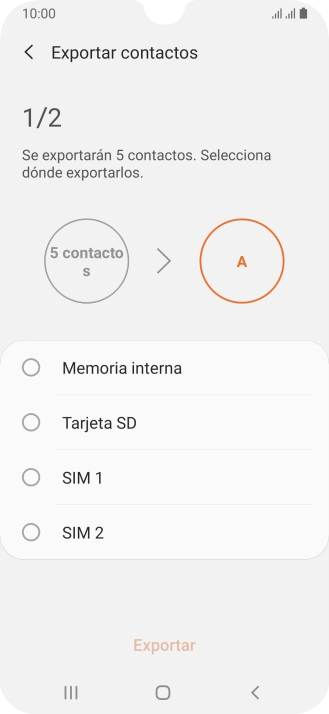 Pulsa la tarjeta SIM deseada.