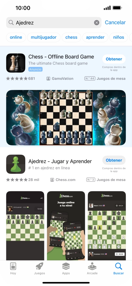 Pulsa la app deseada.