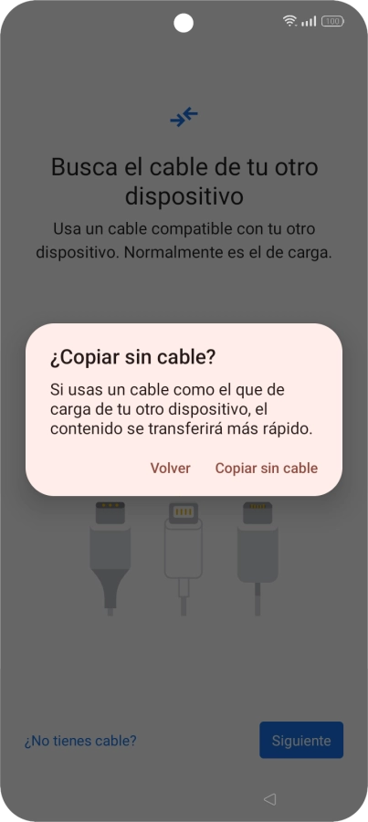 Pulsa Copiar sin cable.