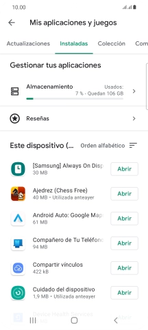 Pulsa la app deseada.