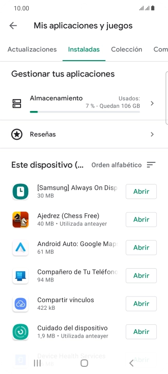 Pulsa la app deseada.