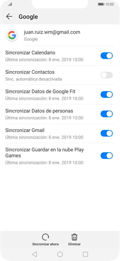 Pulsa el indicador junto a 