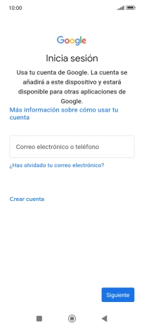 Si no tienes una cuenta de Google, pulsa Crear cuenta y sigue las indicaciones de la pantalla para ver cómo crear una cuenta nueva.