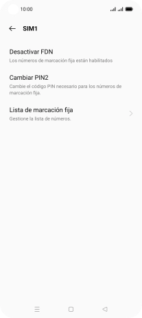 Pulsa Desactivar FDN.