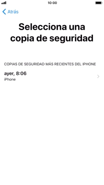 Pulsa la copia de seguridad deseada y espera mientras el teléfono restaura el contenido anterior de la copia de seguridad seleccionada. Sigue a continuación las indicaciones de la pantalla para configurar el teléfono y dejarlo listo para su utilización.