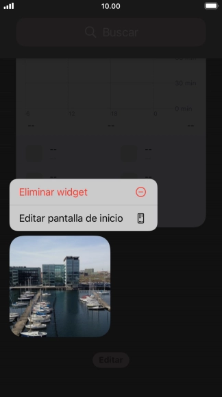 Pulsa Eliminar widget.