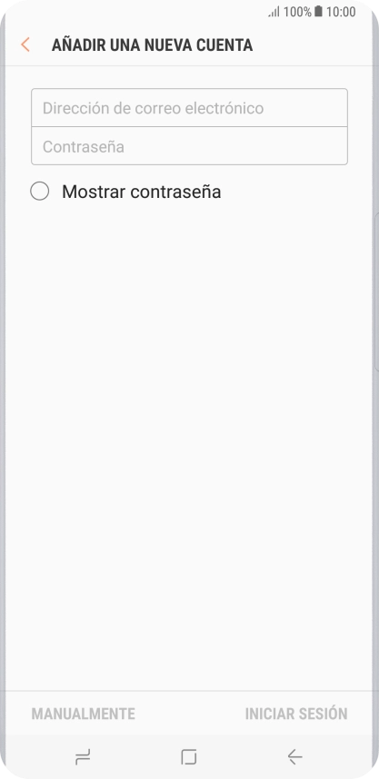 Pulsa Dirección de correo electrónico e introduce tu dirección de correo electrónico.