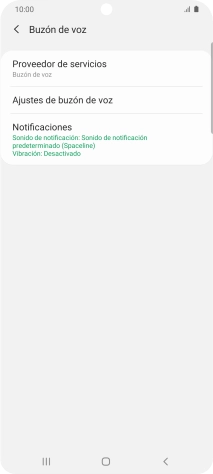 Pulsa Ajustes de buzón de voz.