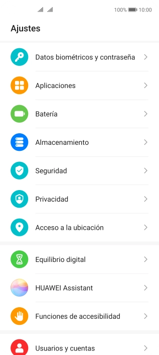 Pulsa Datos biométricos y contraseña.