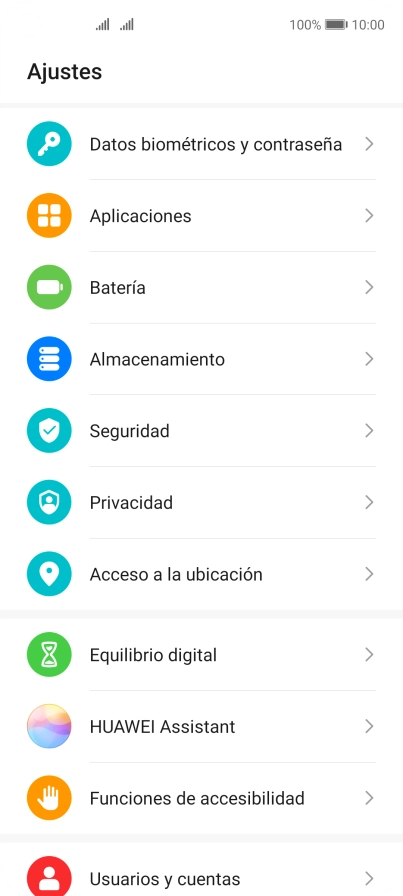 Pulsa Datos biométricos y contraseña.
