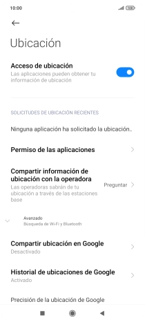 Pulsa Permiso de las aplicaciones.