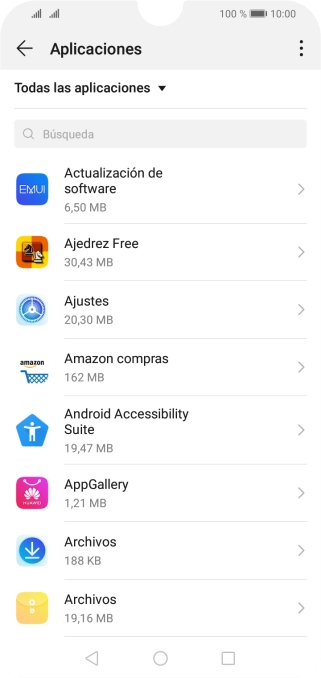 Pulsa la app deseada.
