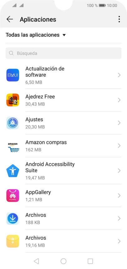 Pulsa la app deseada.