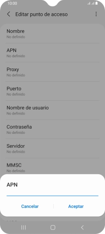 Introduce airtelwap.es y pulsa Aceptar.