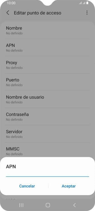 Introduce airtelwap.es y pulsa Aceptar.