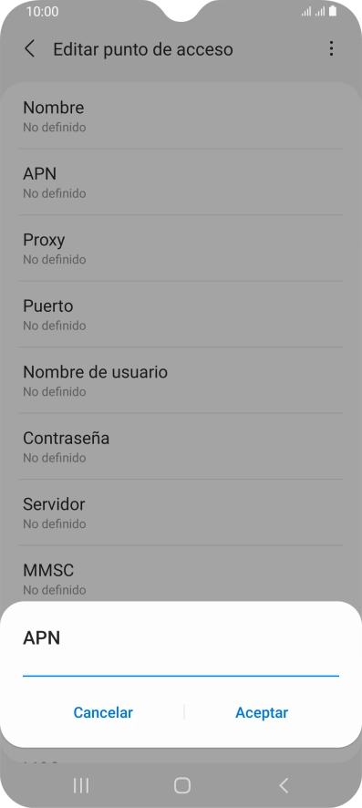 Introduce airtelwap.es y pulsa Aceptar.
