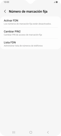 Pulsa Activar FDN.