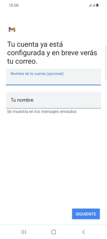 Pulsa Tu nombre e introduce el nombre del remitente.
